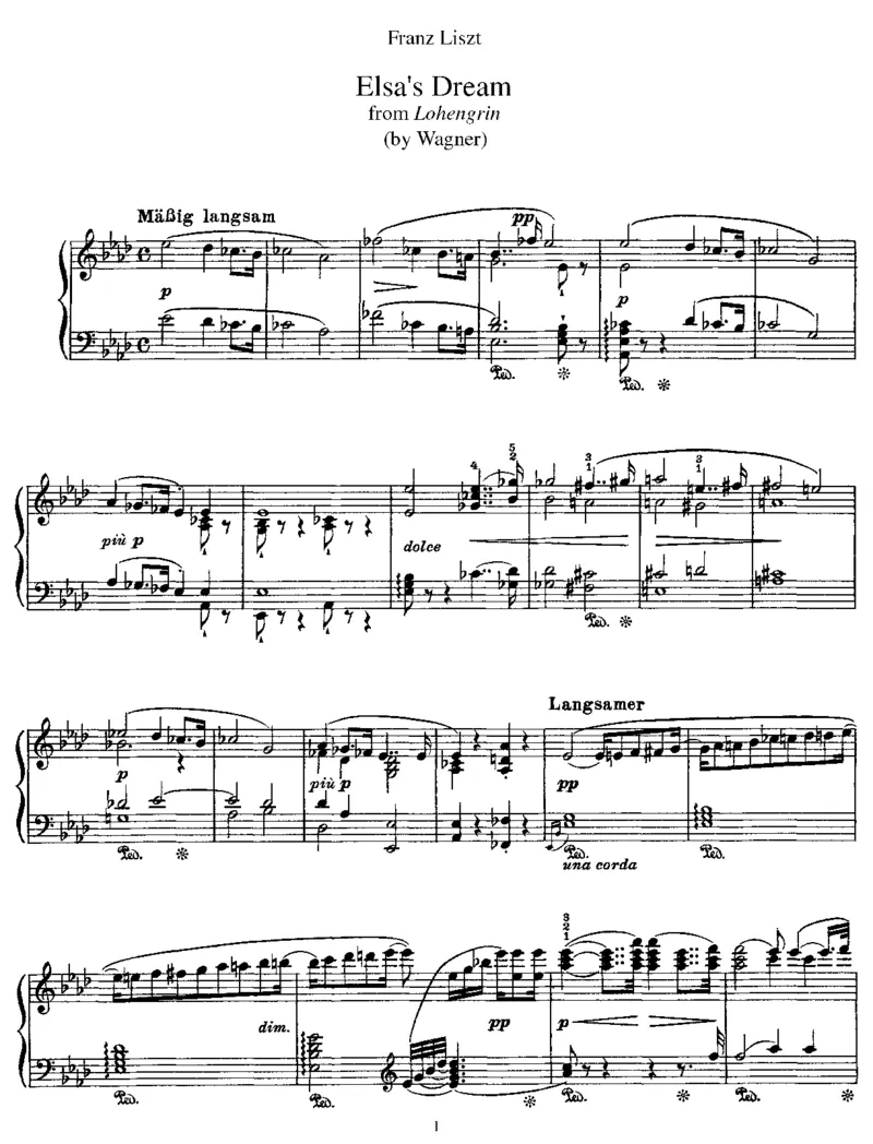 Elsa'sDreamfromLohengrin(Wagner)_一万首著名钢琴曲谱哈农贝多芬合集视频教学电子版高清无水印可打印_1古典钢琴知名音乐家谱_李斯特钢琴谱全集_改编瓦格纳