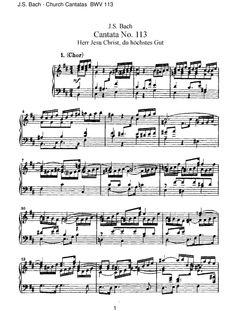 BWV113HerrJesuChrist,duh_chstesGut_一万首著名钢琴曲谱哈农贝多芬合集视频教学电子版高清无水印可打印_1古典钢琴知名音乐家谱_巴赫钢琴谱全集_J.S巴赫作品全集