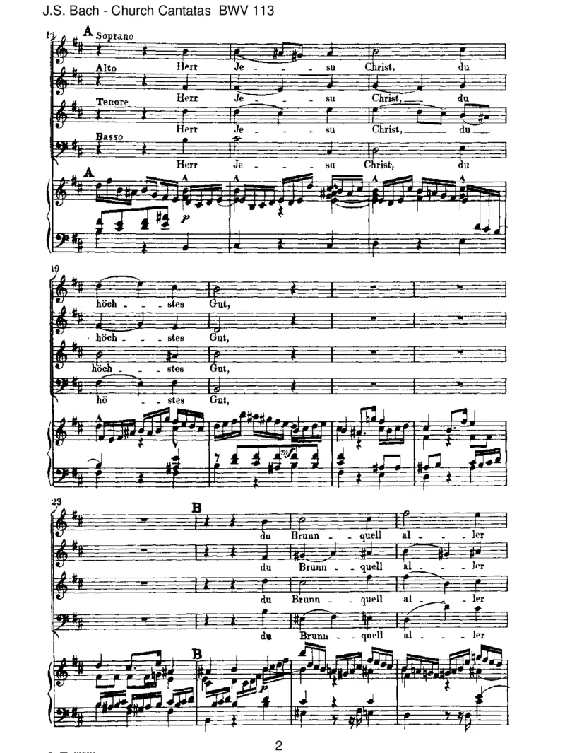 BWV113HerrJesuChrist,duh_chstesGut_一万首著名钢琴曲谱哈农贝多芬合集视频教学电子版高清无水印可打印_1古典钢琴知名音乐家谱_巴赫钢琴谱全集_J.S巴赫作品全集