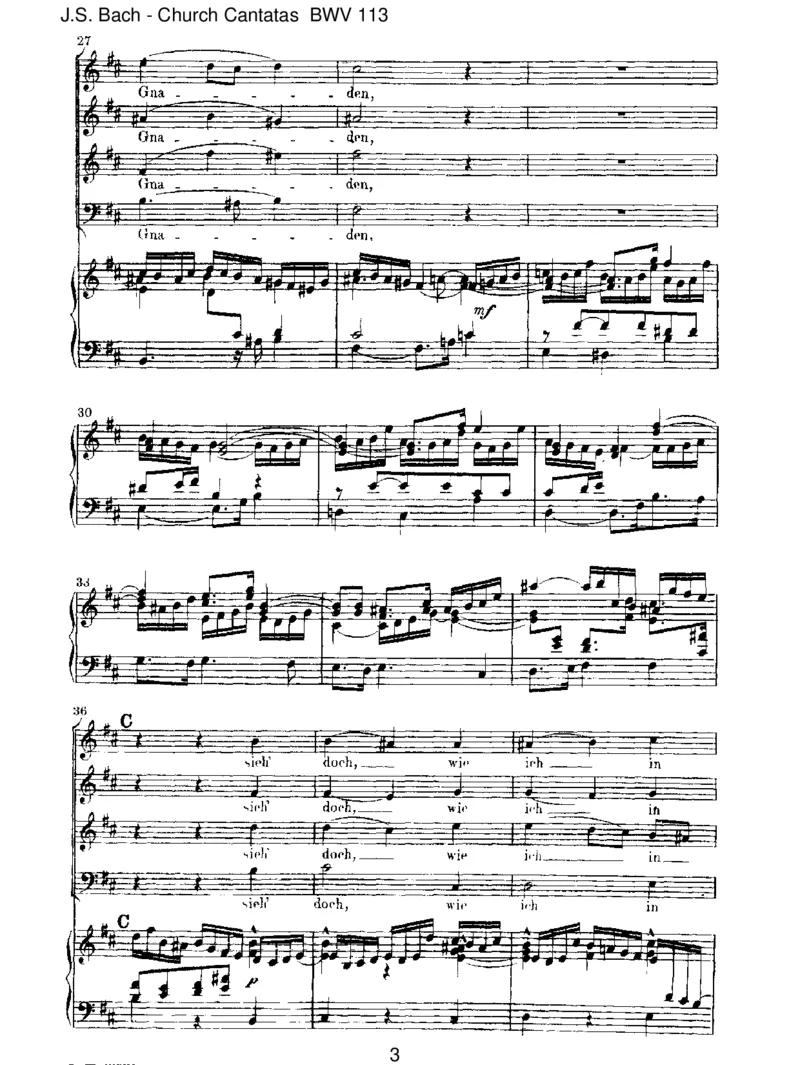 BWV113HerrJesuChrist,duh_chstesGut_一万首著名钢琴曲谱哈农贝多芬合集视频教学电子版高清无水印可打印_1古典钢琴知名音乐家谱_巴赫钢琴谱全集_J.S巴赫作品全集