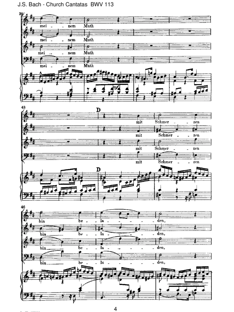 BWV113HerrJesuChrist,duh_chstesGut_一万首著名钢琴曲谱哈农贝多芬合集视频教学电子版高清无水印可打印_1古典钢琴知名音乐家谱_巴赫钢琴谱全集_J.S巴赫作品全集