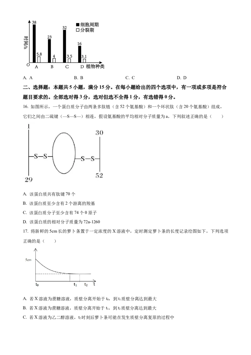 辽宁省葫芦岛市2024-2025学年高一上学期1月期末考试生物学试卷（含答案）_2024-2025高一（7-7月题库）_2025年02月试卷_0226辽宁省葫芦岛市2024-2025学年高一上学期1月期末考试