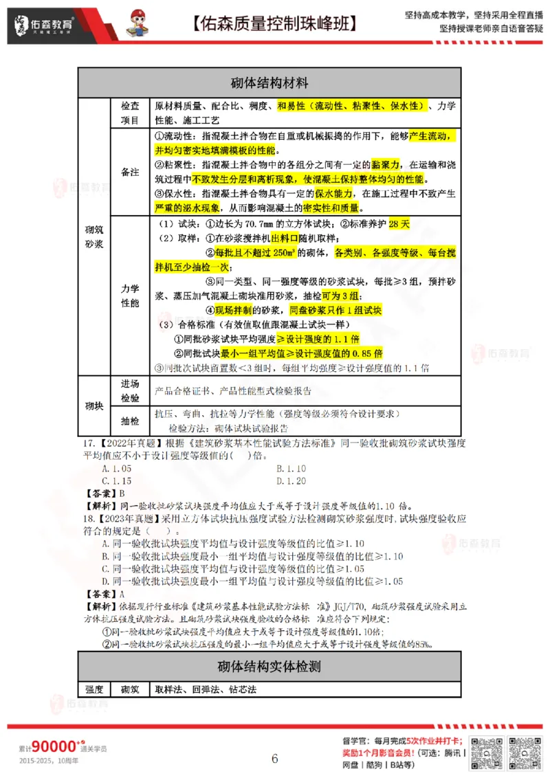 3月21日佑森质量控制珠峰班VIP作业答案_监理工程师_2025监理工程师_2025年监理工程师SVIP_2025年监理土建控制SVIP_02-基础精讲✿高端面授✿深度强化