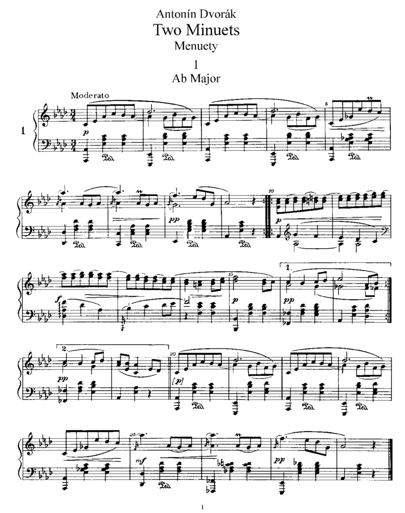 2Minuets,Op28_一万首著名钢琴曲谱哈农贝多芬合集视频教学电子版高清无水印可打印_1古典钢琴知名音乐家谱_德沃夏克钢琴谱全集
