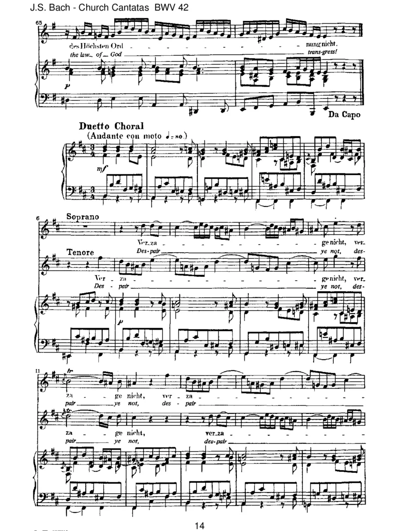 BWV42AmAbendaberdesselbigenSabbats_一万首著名钢琴曲谱哈农贝多芬合集视频教学电子版高清无水印可打印_1古典钢琴知名音乐家谱_巴赫钢琴谱全集_J.S巴赫作品全集