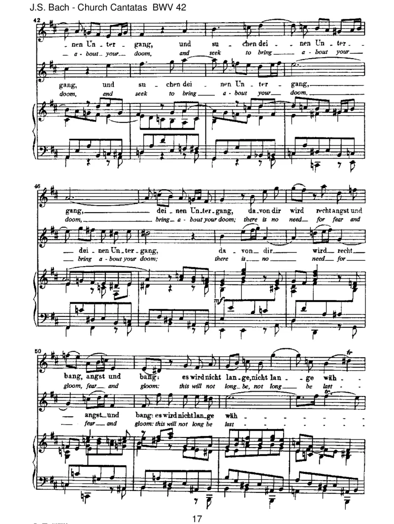 BWV42AmAbendaberdesselbigenSabbats_一万首著名钢琴曲谱哈农贝多芬合集视频教学电子版高清无水印可打印_1古典钢琴知名音乐家谱_巴赫钢琴谱全集_J.S巴赫作品全集