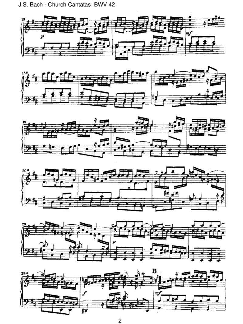 BWV42AmAbendaberdesselbigenSabbats_一万首著名钢琴曲谱哈农贝多芬合集视频教学电子版高清无水印可打印_1古典钢琴知名音乐家谱_巴赫钢琴谱全集_J.S巴赫作品全集