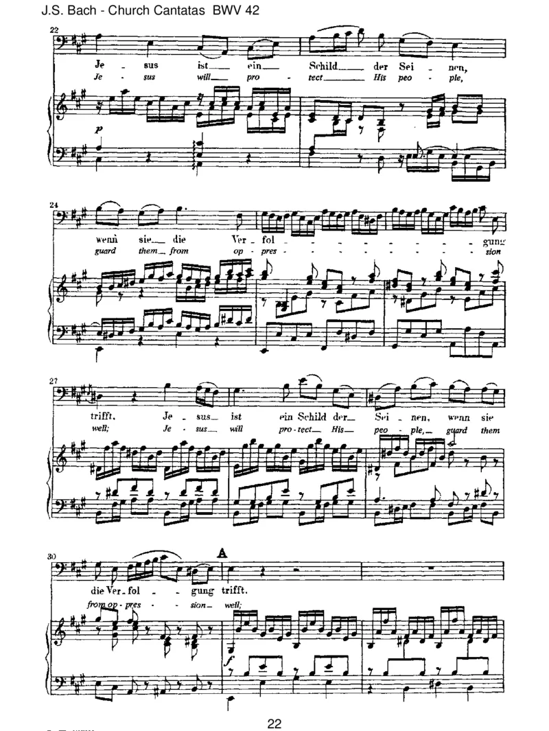 BWV42AmAbendaberdesselbigenSabbats_一万首著名钢琴曲谱哈农贝多芬合集视频教学电子版高清无水印可打印_1古典钢琴知名音乐家谱_巴赫钢琴谱全集_J.S巴赫作品全集