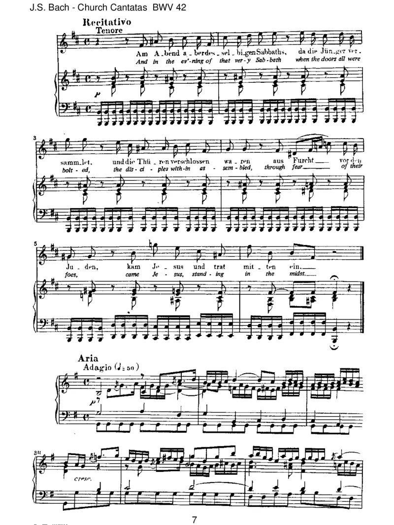 BWV42AmAbendaberdesselbigenSabbats_一万首著名钢琴曲谱哈农贝多芬合集视频教学电子版高清无水印可打印_1古典钢琴知名音乐家谱_巴赫钢琴谱全集_J.S巴赫作品全集