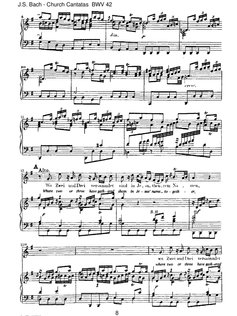 BWV42AmAbendaberdesselbigenSabbats_一万首著名钢琴曲谱哈农贝多芬合集视频教学电子版高清无水印可打印_1古典钢琴知名音乐家谱_巴赫钢琴谱全集_J.S巴赫作品全集