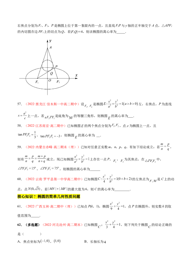 第三章圆锥曲线的方程（A卷&middot;知识通关练）（原卷版）_E015高中全科试卷_数学试题_选修1_01.单元测试_单元测试AB卷