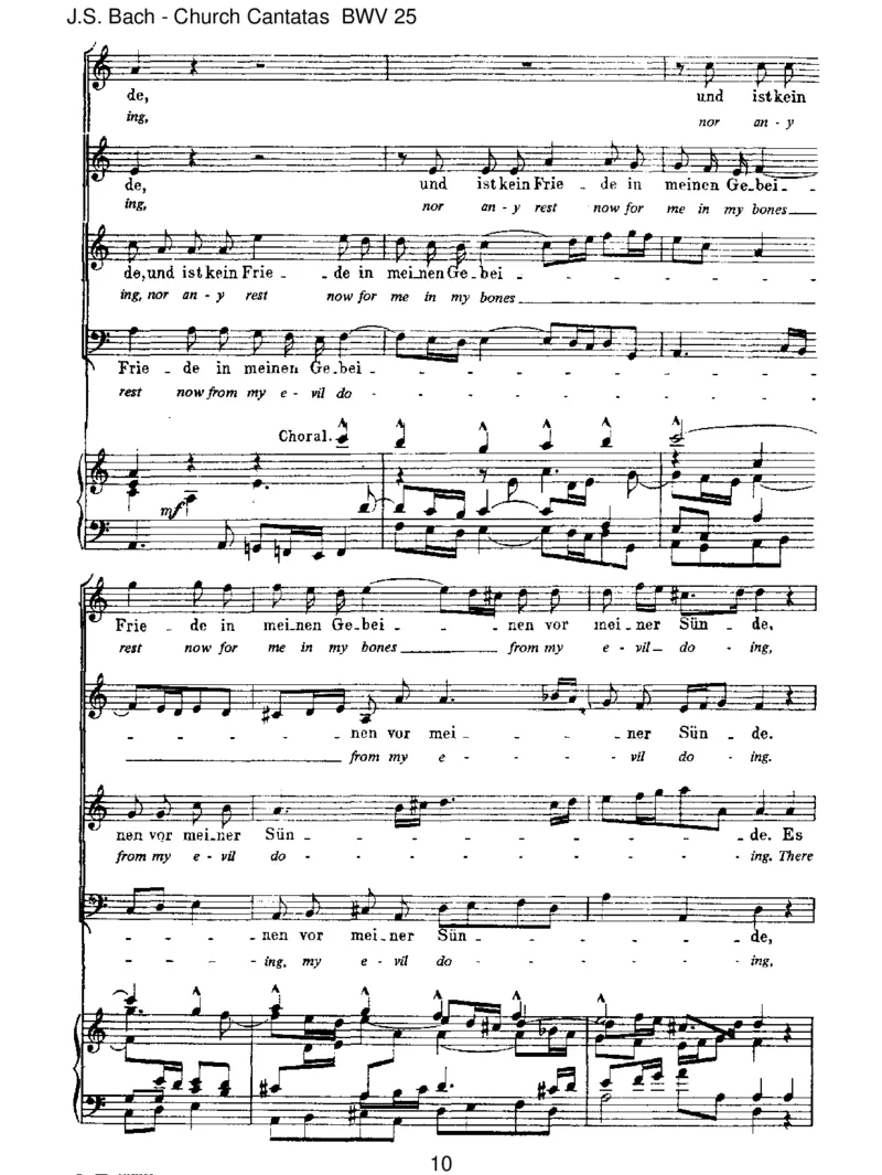 BWV25EsistnichtsGesundesanmeinemLeibe_一万首著名钢琴曲谱哈农贝多芬合集视频教学电子版高清无水印可打印_1古典钢琴知名音乐家谱_巴赫钢琴谱全集_J.S巴赫作品全集