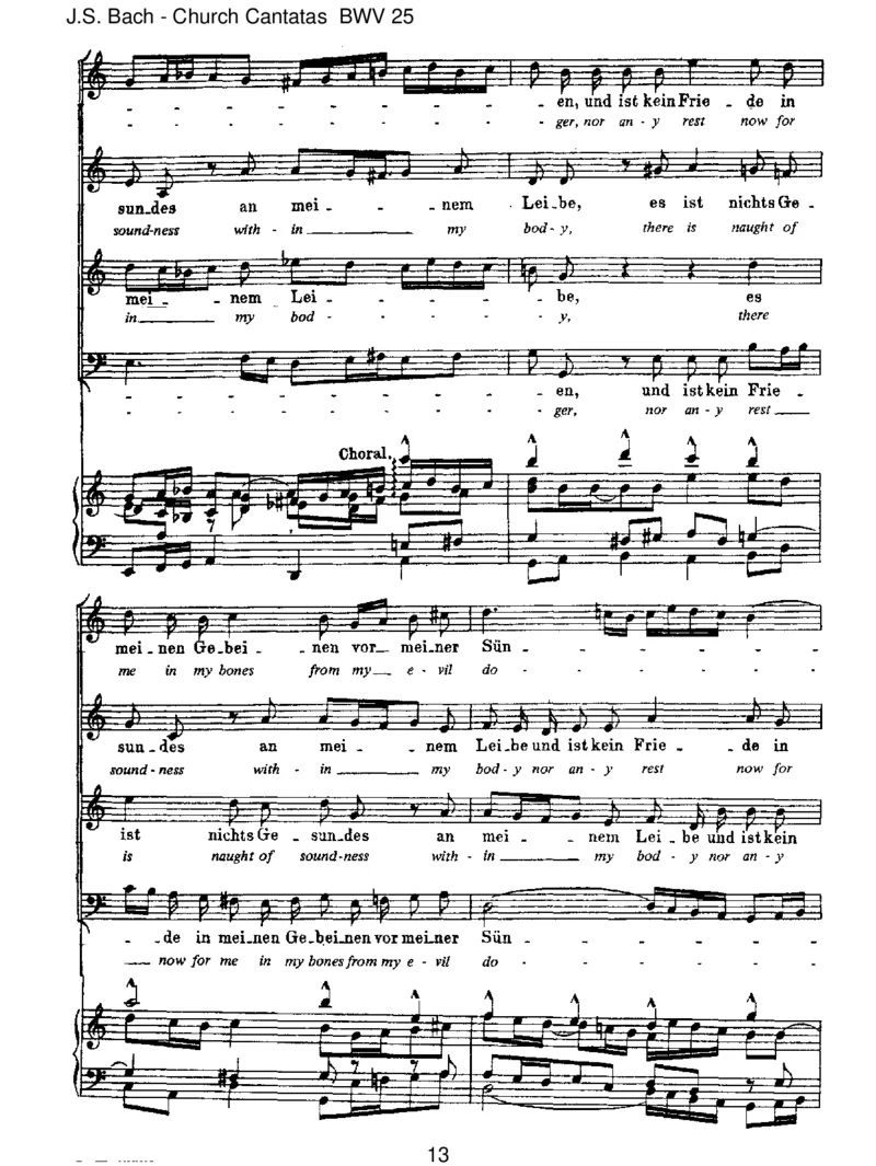 BWV25EsistnichtsGesundesanmeinemLeibe_一万首著名钢琴曲谱哈农贝多芬合集视频教学电子版高清无水印可打印_1古典钢琴知名音乐家谱_巴赫钢琴谱全集_J.S巴赫作品全集