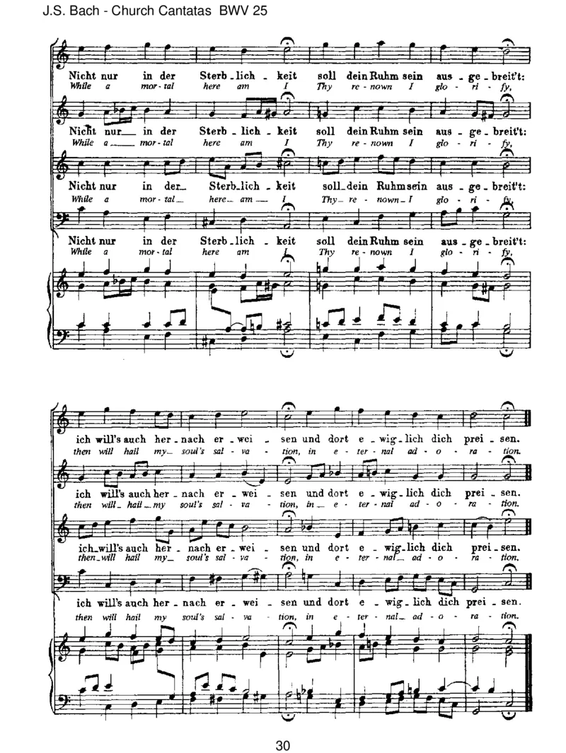 BWV25EsistnichtsGesundesanmeinemLeibe_一万首著名钢琴曲谱哈农贝多芬合集视频教学电子版高清无水印可打印_1古典钢琴知名音乐家谱_巴赫钢琴谱全集_J.S巴赫作品全集