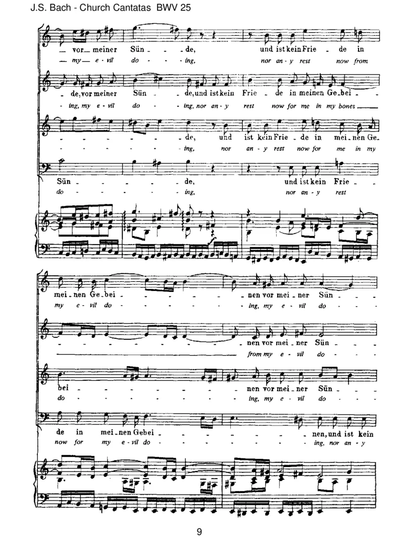 BWV25EsistnichtsGesundesanmeinemLeibe_一万首著名钢琴曲谱哈农贝多芬合集视频教学电子版高清无水印可打印_1古典钢琴知名音乐家谱_巴赫钢琴谱全集_J.S巴赫作品全集