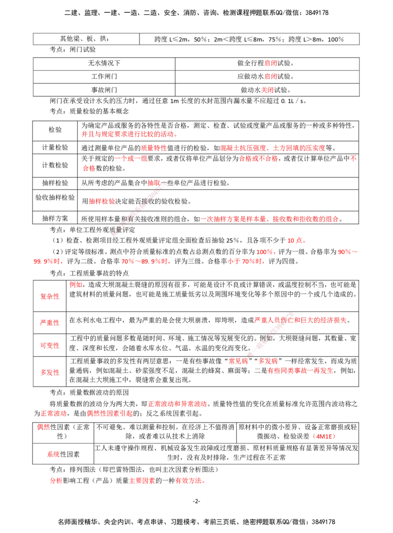 DL-水利控制-考前七页纸_监理工程师_2025监理工程师_2025年监理工程师SVIP_2025年监理水利控制SVIP_05-考前密训✿央企特训✿机构普押_15-水利控制《考前七页纸》DL