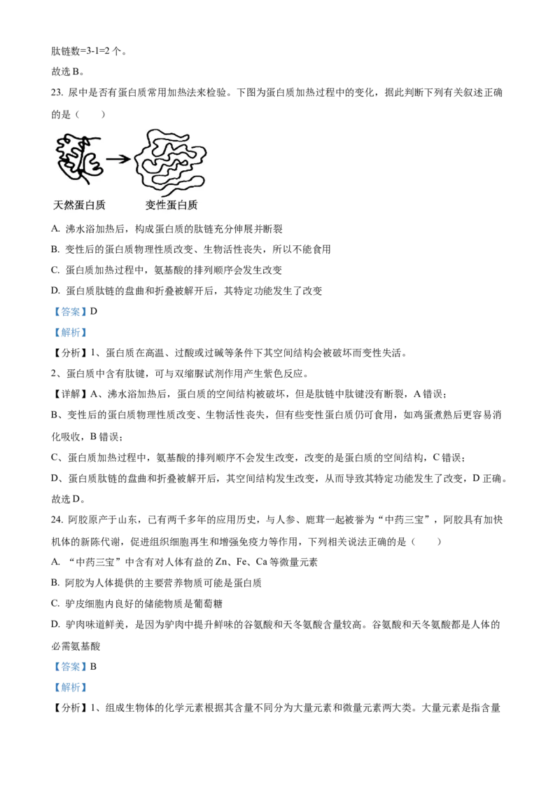 湖南省长沙市明德中学2024-2025学年高一上学期第一次阶段检测生物试题Word版含解析_2024-2025高一（7-7月题库）_2024年10月试卷