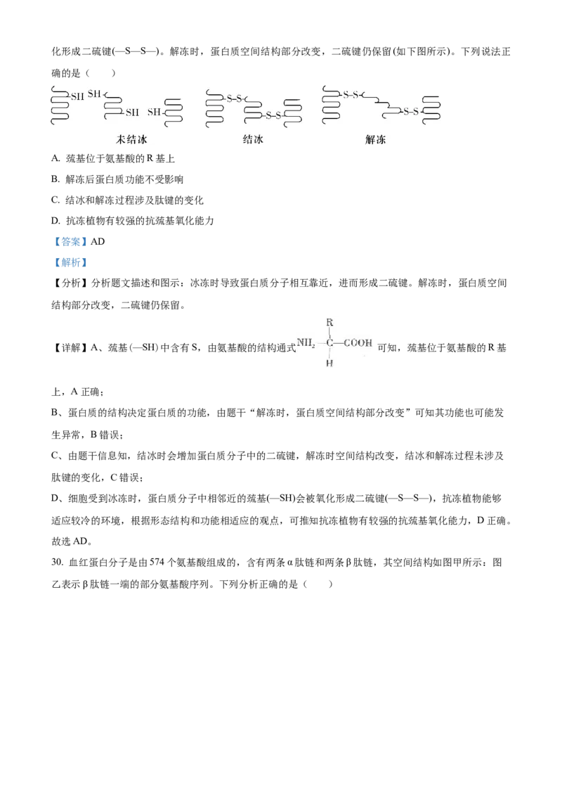 湖南省长沙市明德中学2024-2025学年高一上学期第一次阶段检测生物试题Word版含解析_2024-2025高一（7-7月题库）_2024年10月试卷