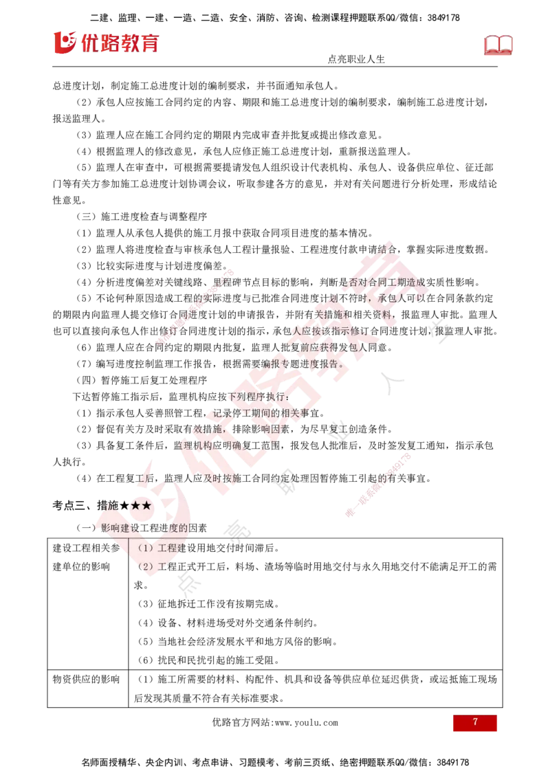 25年《进度控制（水利）》第4章（打印版）_监理工程师_2025监理工程师_2025年监理工程师SVIP_2025年监理水利控制SVIP_02-基础精讲✿高端面授✿深度强化