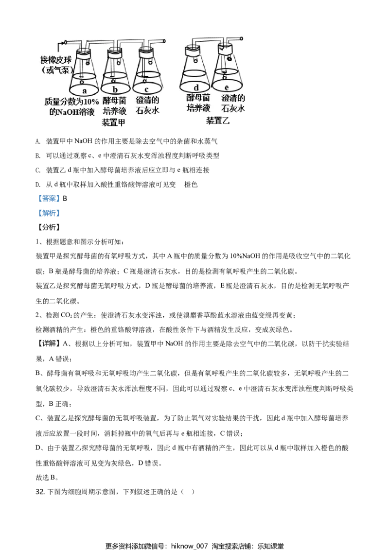 精品解析：江苏省南京市高一上学期期末学情调研生物试题（解析版）_E015高中全科试卷_生物试题_必修1_4.期末试卷_2.各地真题_精品解析：江苏省南京市高一上学期期末学情调研生物试题
