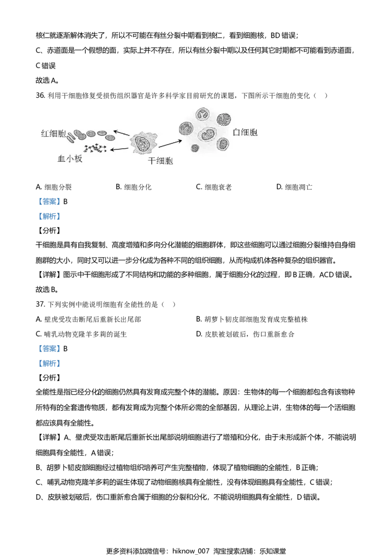 精品解析：江苏省南京市高一上学期期末学情调研生物试题（解析版）_E015高中全科试卷_生物试题_必修1_4.期末试卷_2.各地真题_精品解析：江苏省南京市高一上学期期末学情调研生物试题