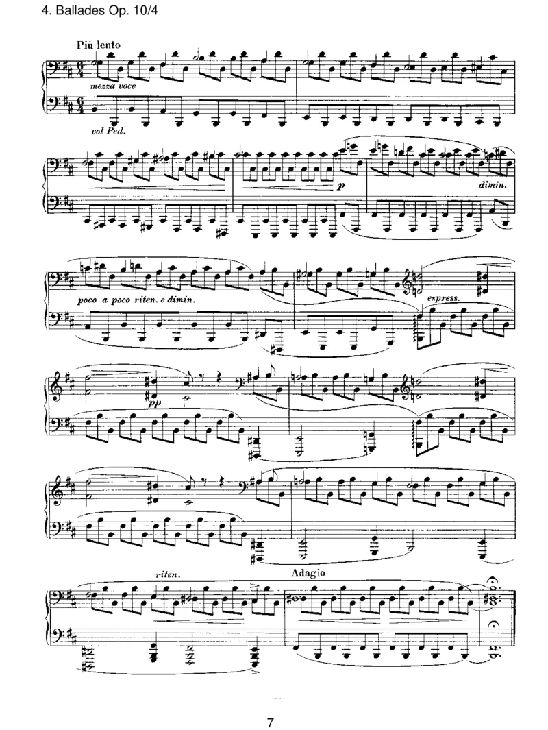 BalladesOp.10_4_一万首著名钢琴曲谱哈农贝多芬合集视频教学电子版高清无水印可打印_1古典钢琴知名音乐家谱_勃拉姆斯钢琴谱全集_III.ShorterWorks_FourBalladesOp.10