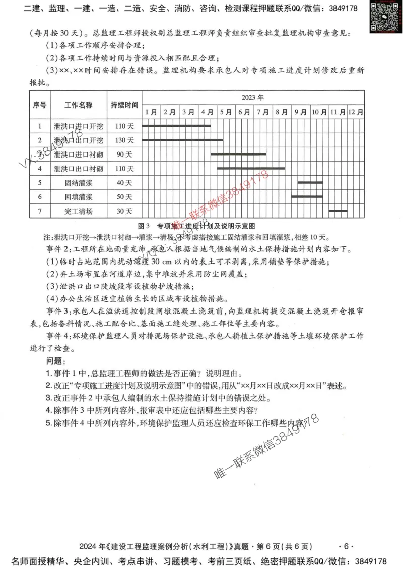 25监理水利案例-近5年真题详解_监理工程师_2025监理工程师_2025年监理工程师SVIP_2025年监理水利案例SVIP_05-考前密训✿央企特训✿机构普押