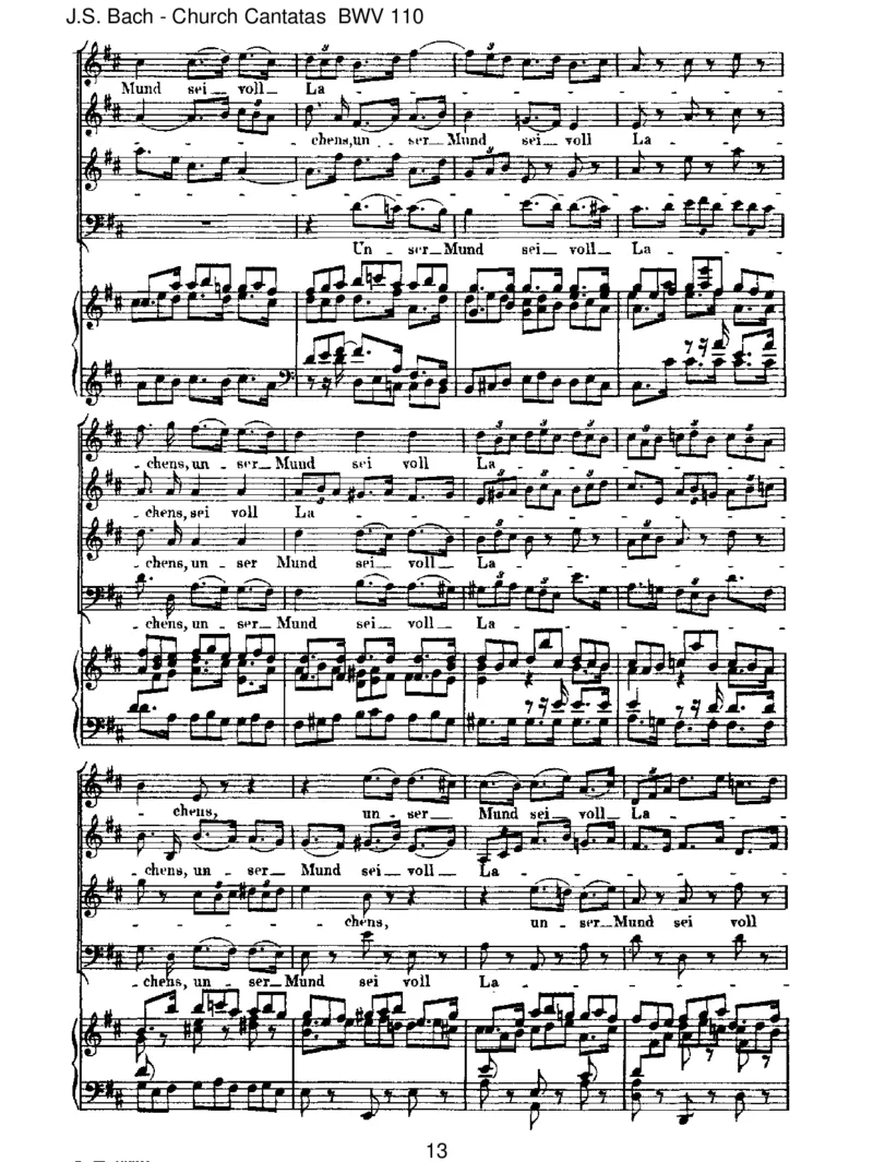 BWV110UnserMundseivollLachens_一万首著名钢琴曲谱哈农贝多芬合集视频教学电子版高清无水印可打印_1古典钢琴知名音乐家谱_巴赫钢琴谱全集_J.S巴赫作品全集_JohannSebastianBach(1685-1750)巴赫