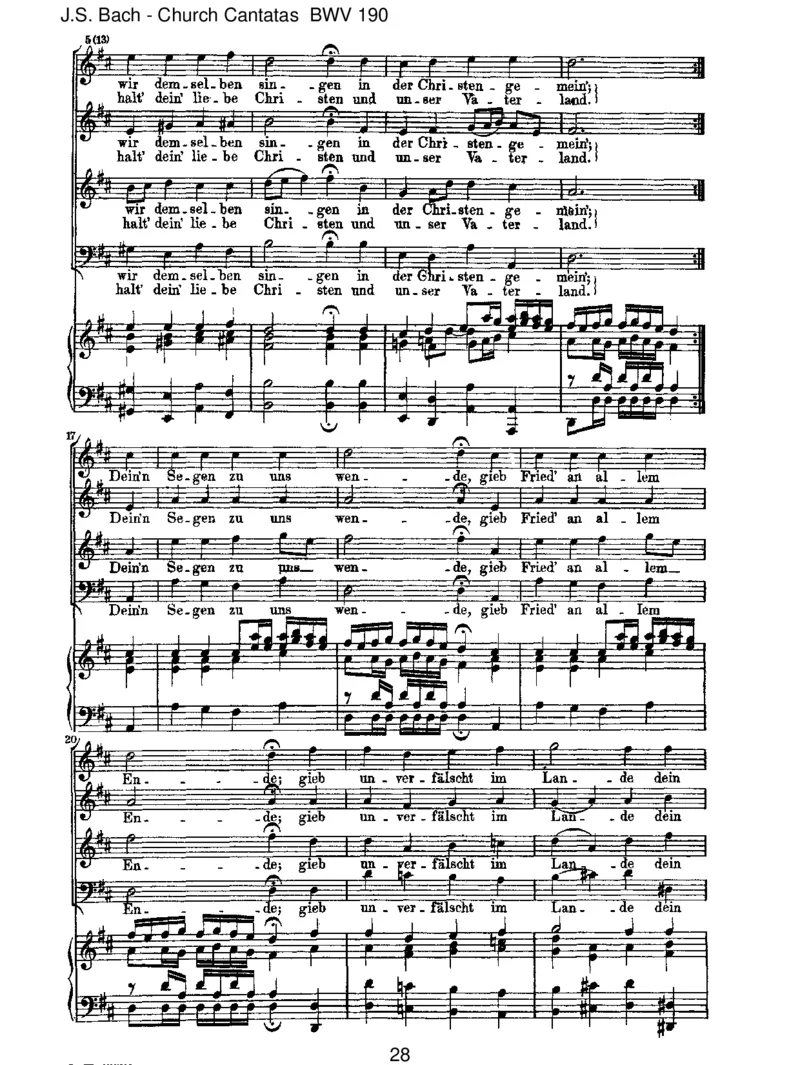 BWV190SingetdemHerrneinneuesLied!(incomplete)_一万首著名钢琴曲谱哈农贝多芬合集视频教学电子版高清无水印可打印_1古典钢琴知名音乐家谱_巴赫钢琴谱全集_J.S巴赫作品全集