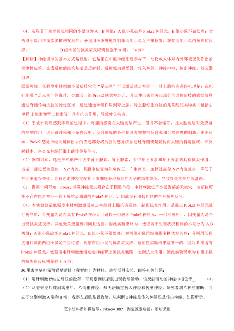 第2章神经调节（测试卷）-2022-2023学年高二生物章末检测卷（人教版2019选择性必修1）（解析版）_E015高中全科试卷_生物试题_选修1_1.单元测试_1.单元测试2023年