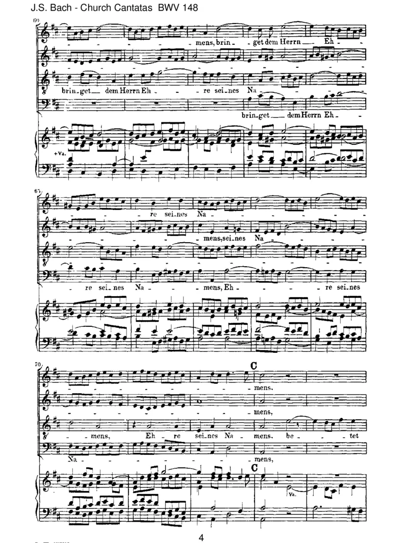 BWV148BringetdemHerrnEhreseinesNamens_一万首著名钢琴曲谱哈农贝多芬合集视频教学电子版高清无水印可打印_1古典钢琴知名音乐家谱_巴赫钢琴谱全集_J.S巴赫作品全集