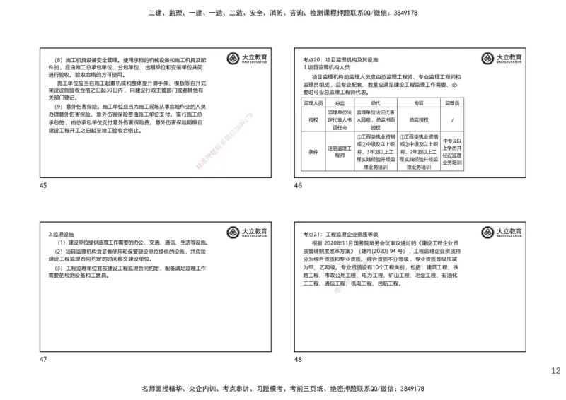 DL-监理概论-考前点睛_监理工程师_2025监理工程师_2025年监理工程师SVIP_2025年监理概论法规SVIP_05-考前密训✿央企特训✿机构普押_18-概论《考前模拟卷+考前点睛》DL