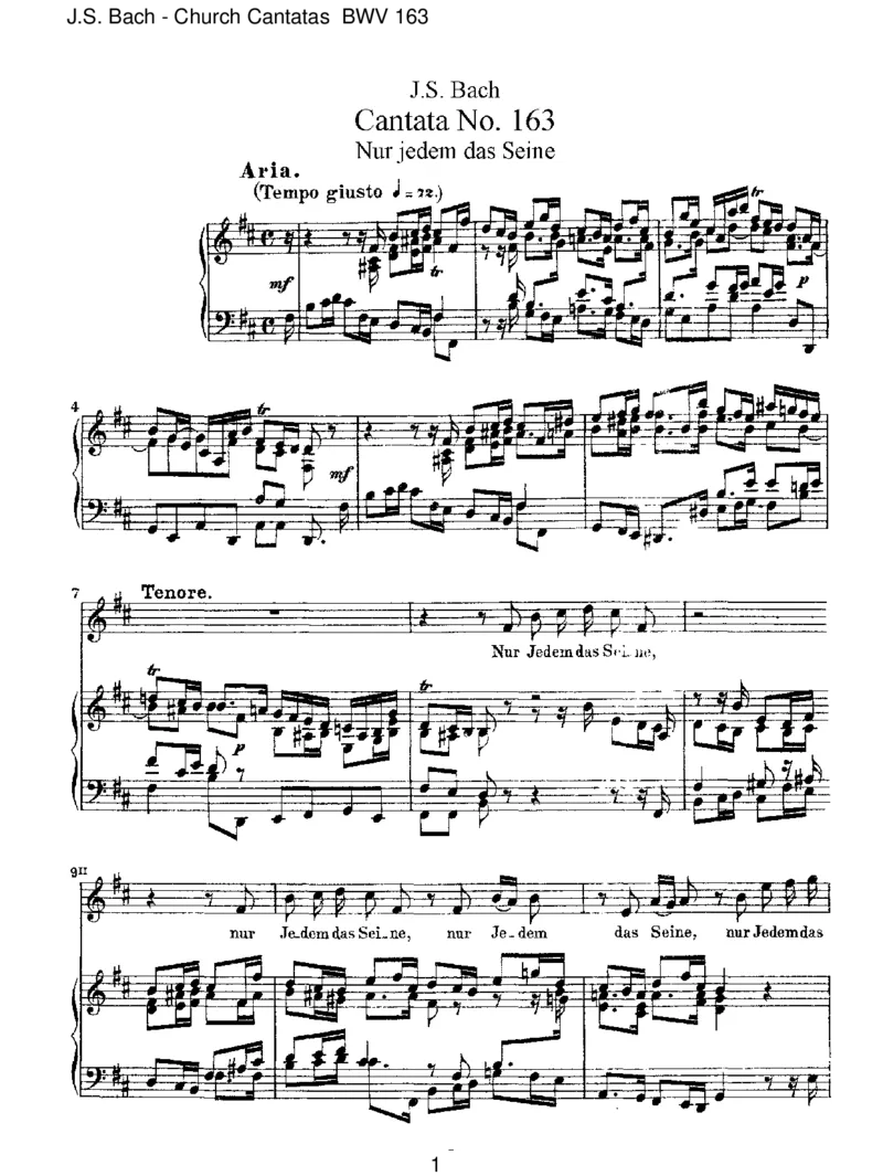 BWV163NurjedemdasSeine_一万首著名钢琴曲谱哈农贝多芬合集视频教学电子版高清无水印可打印_1古典钢琴知名音乐家谱_巴赫钢琴谱全集_J.S巴赫作品全集_JohannSebastianBach(1685-1750)巴赫