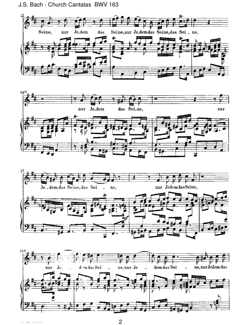 BWV163NurjedemdasSeine_一万首著名钢琴曲谱哈农贝多芬合集视频教学电子版高清无水印可打印_1古典钢琴知名音乐家谱_巴赫钢琴谱全集_J.S巴赫作品全集_JohannSebastianBach(1685-1750)巴赫