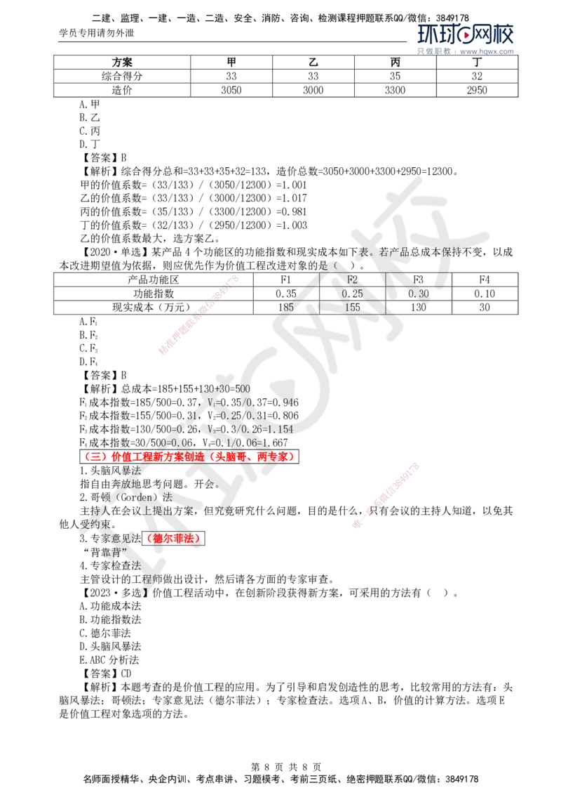 54.投资：第五章第一至二节价值工程方法及其应用_监理工程师_2025监理工程师_2025年监理工程师SVIP_2025年监理土建控制SVIP_02-基础精讲✿高端面授✿深度强化