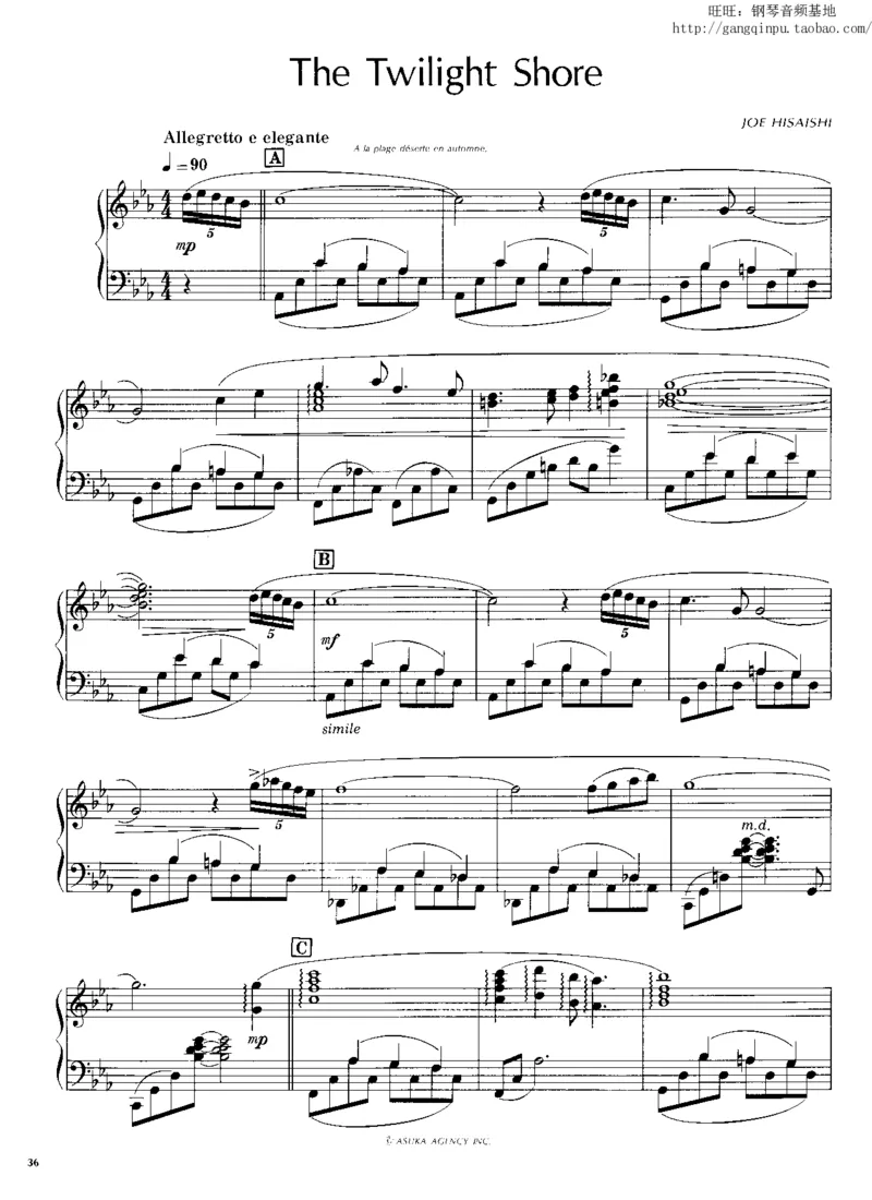 45、钢琴故事1（45页，共10首）_一万首著名钢琴曲谱哈农贝多芬合集视频教学电子版高清无水印可打印_3流行音乐谱_流行钢琴谱合集形式_高清PDF无水印