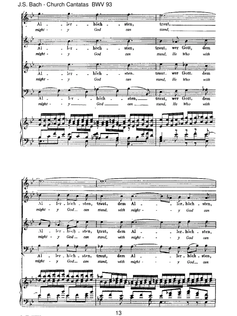 BWV93WernurdenliebenGottl_sstwalten_一万首著名钢琴曲谱哈农贝多芬合集视频教学电子版高清无水印可打印_1古典钢琴知名音乐家谱_巴赫钢琴谱全集_J.S巴赫作品全集