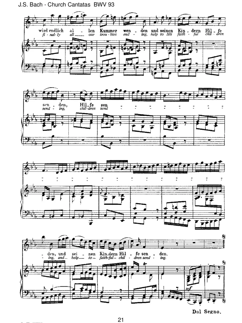 BWV93WernurdenliebenGottl_sstwalten_一万首著名钢琴曲谱哈农贝多芬合集视频教学电子版高清无水印可打印_1古典钢琴知名音乐家谱_巴赫钢琴谱全集_J.S巴赫作品全集