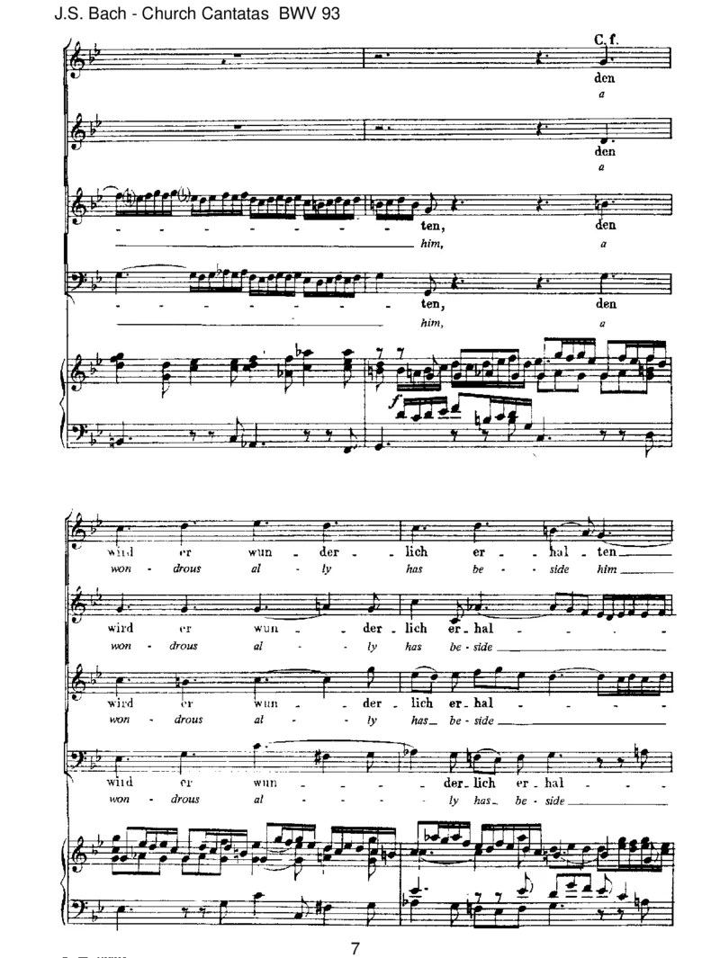 BWV93WernurdenliebenGottl_sstwalten_一万首著名钢琴曲谱哈农贝多芬合集视频教学电子版高清无水印可打印_1古典钢琴知名音乐家谱_巴赫钢琴谱全集_J.S巴赫作品全集