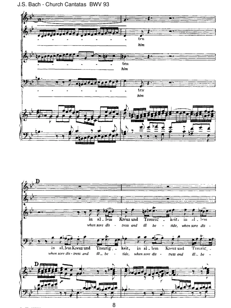 BWV93WernurdenliebenGottl_sstwalten_一万首著名钢琴曲谱哈农贝多芬合集视频教学电子版高清无水印可打印_1古典钢琴知名音乐家谱_巴赫钢琴谱全集_J.S巴赫作品全集