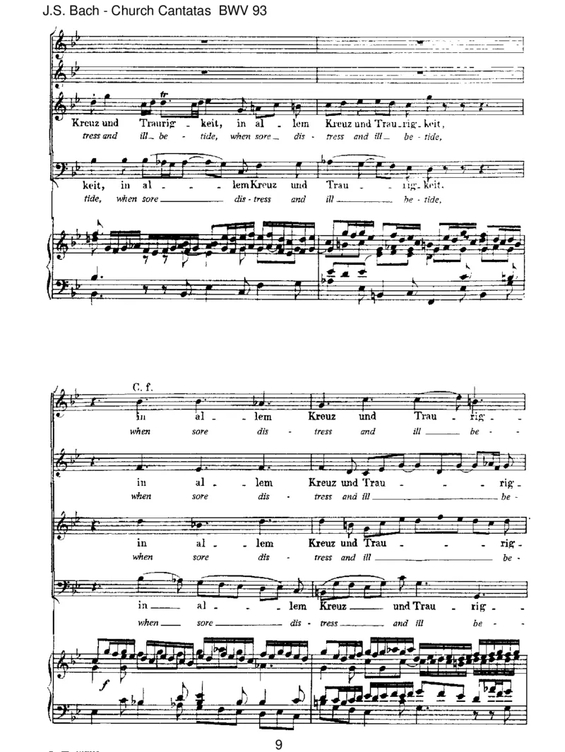 BWV93WernurdenliebenGottl_sstwalten_一万首著名钢琴曲谱哈农贝多芬合集视频教学电子版高清无水印可打印_1古典钢琴知名音乐家谱_巴赫钢琴谱全集_J.S巴赫作品全集