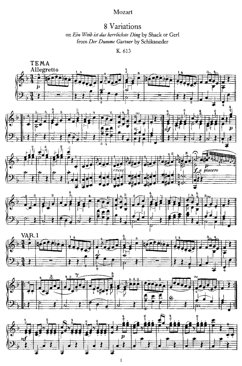 8Variations,K613_一万首著名钢琴曲谱哈农贝多芬合集视频教学电子版高清无水印可打印_1古典钢琴知名音乐家谱_莫扎特钢琴谱全集_0312095926_变奏曲集