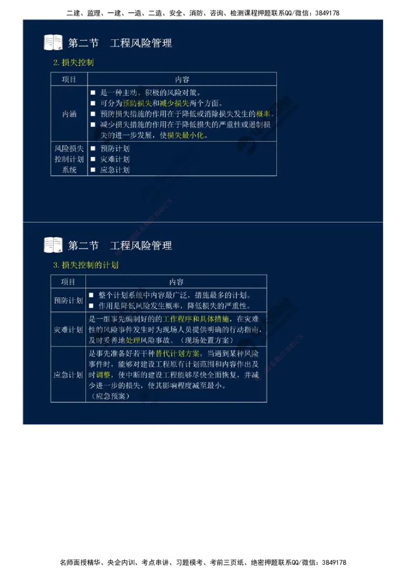 44.第十章-第二节-工程风险管理（二）.mp4_监理工程师_2025监理工程师_2025年监理工程师SVIP_2025年监理概论法规SVIP_02-基础精讲✿高端面授✿深度强化_讲义