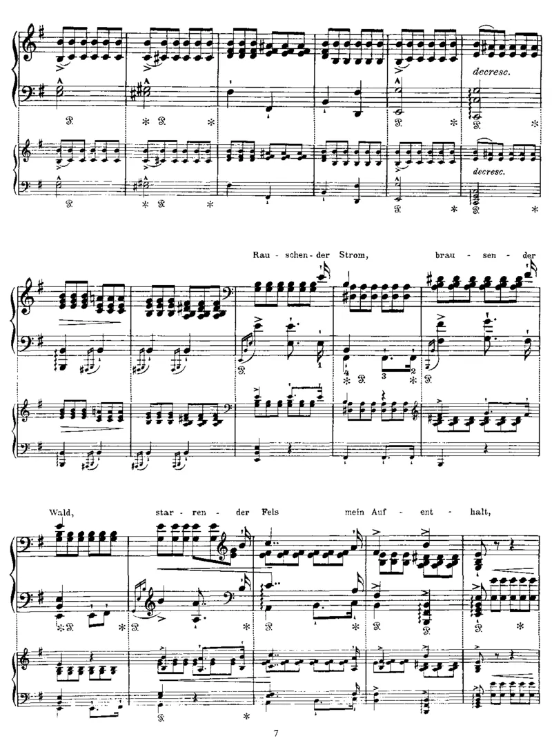 Aufenthalt(Schubert)_一万首著名钢琴曲谱哈农贝多芬合集视频教学电子版高清无水印可打印_1古典钢琴知名音乐家谱_李斯特钢琴谱全集_改编舒伯特