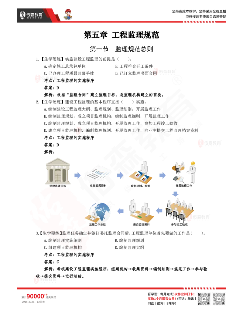 3月20日佑森监理概论珠峰班VIP作业答案_监理工程师_2025监理工程师_2025年监理工程师SVIP_2025年监理概论法规SVIP_02-基础精讲✿高端面授✿深度强化
