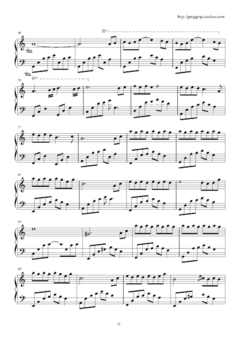 44、石进夜的钢琴曲系列（60页，共34首）_一万首著名钢琴曲谱哈农贝多芬合集视频教学电子版高清无水印可打印_3流行音乐谱_流行钢琴谱合集形式_高清PDF无水印