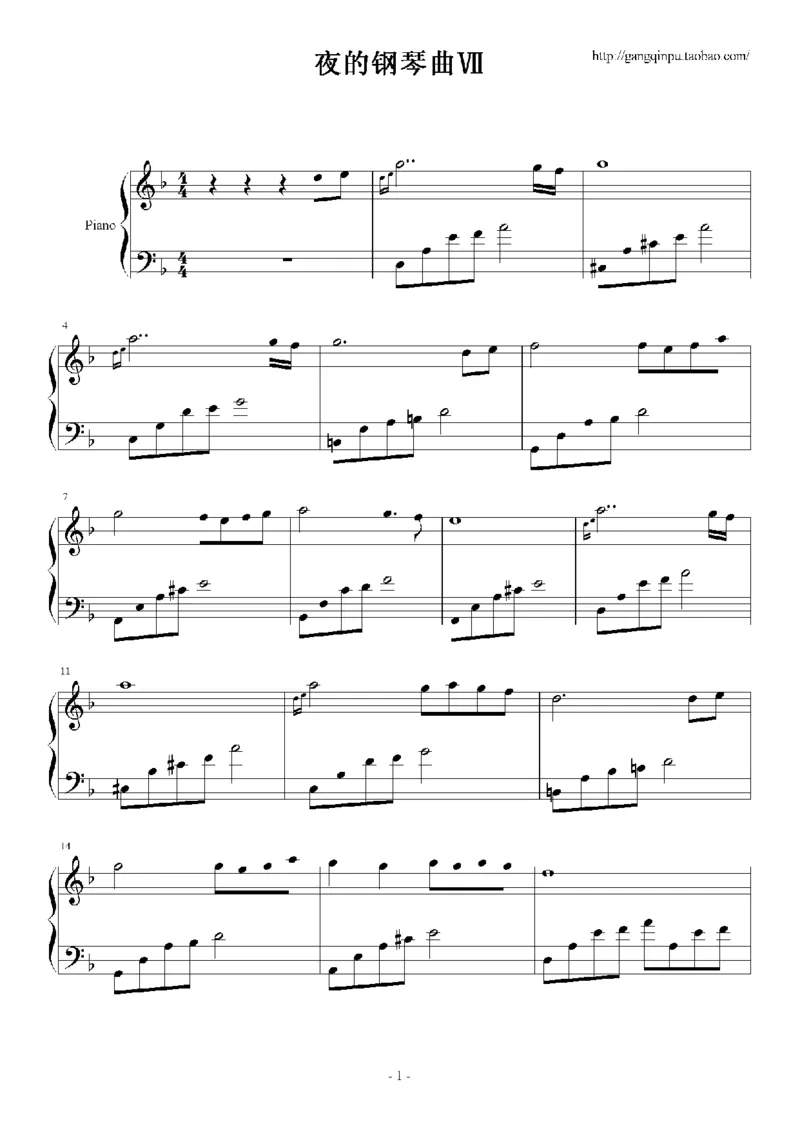 44、石进夜的钢琴曲系列（60页，共34首）_一万首著名钢琴曲谱哈农贝多芬合集视频教学电子版高清无水印可打印_3流行音乐谱_流行钢琴谱合集形式_高清PDF无水印