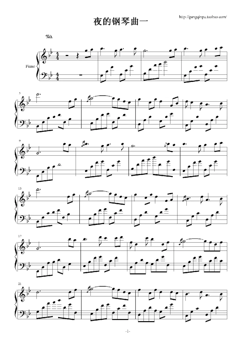 44、石进夜的钢琴曲系列（60页，共34首）_一万首著名钢琴曲谱哈农贝多芬合集视频教学电子版高清无水印可打印_3流行音乐谱_流行钢琴谱合集形式_高清PDF无水印