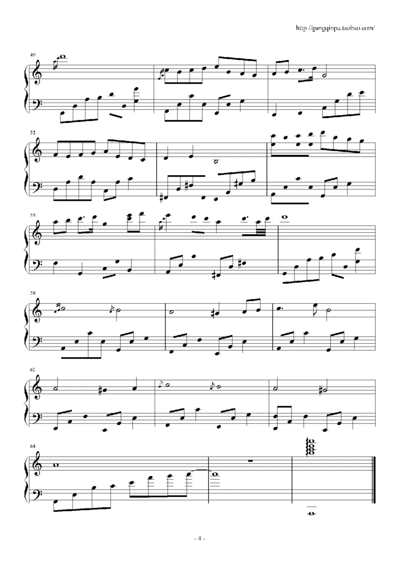 44、石进夜的钢琴曲系列（60页，共34首）_一万首著名钢琴曲谱哈农贝多芬合集视频教学电子版高清无水印可打印_3流行音乐谱_流行钢琴谱合集形式_高清PDF无水印