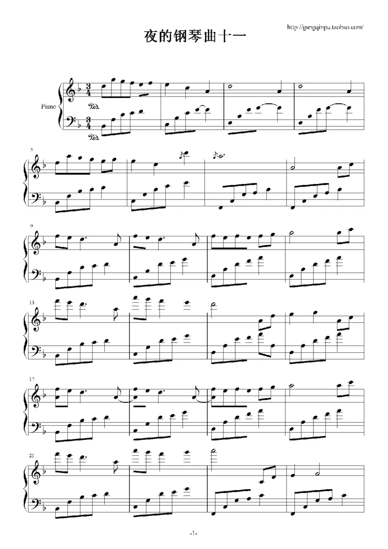 44、石进夜的钢琴曲系列（60页，共34首）_一万首著名钢琴曲谱哈农贝多芬合集视频教学电子版高清无水印可打印_3流行音乐谱_流行钢琴谱合集形式_高清PDF无水印